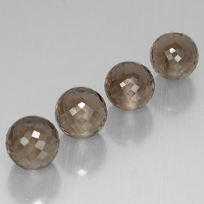 Gemas de cuarzo ahumado marrón natural de  ct, esfera / bola, VVS-VS