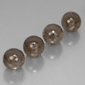 Gemas de cuarzo ahumado marrón natural de  ct, esfera / bola, VVS-VS