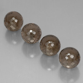 Gemas de cuarzo ahumado marrón natural de  ct, esfera / bola, VVS-VS