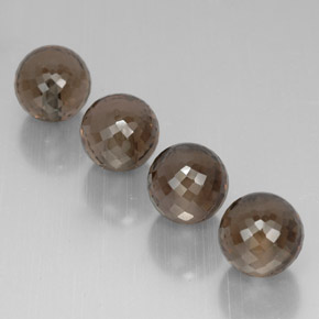 Gemas de cuarzo ahumado marrón natural de  ct, esfera / bola, VVS-VS