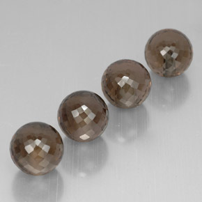 Gemas de cuarzo ahumado marrón natural de  ct, esfera / bola, VVS-VS