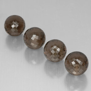 Gemas de cuarzo ahumado marrón natural de  ct, esfera / bola, VVS-VS