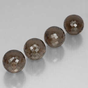 Gemas de cuarzo ahumado marrón natural de  ct, esfera / bola, VVS-VS