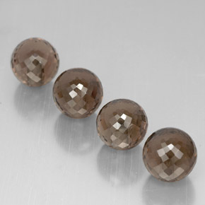 Gemas de cuarzo ahumado marrón natural de  ct, esfera / bola, VVS-VS