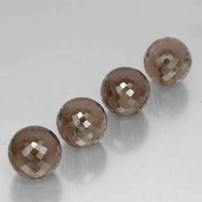 Gemas de cuarzo ahumado marrón natural de  ct, esfera / bola, VVS-VS