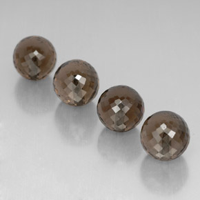 Gemas de cuarzo ahumado marrón natural de  ct, esfera / bola, VVS-VS