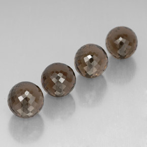 Gemas de cuarzo ahumado marrón natural de  ct, esfera / bola, VVS-VS