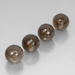 Gemas de cuarzo ahumado marrón natural de  ct, esfera / bola, VVS-VS