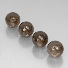 Gemas de cuarzo ahumado marrón natural de  ct, esfera / bola, VVS-VS
