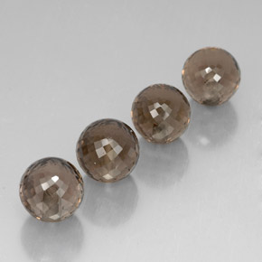 Gemas de cuarzo ahumado marrón natural de  ct, esfera / bola, VVS-VS