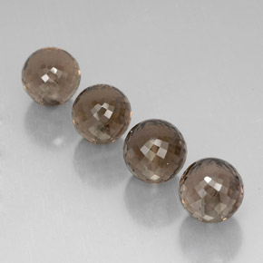 Gemas de cuarzo ahumado marrón natural de  ct, esfera / bola, VVS-VS