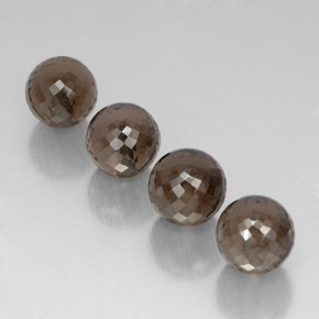 Gemas de cuarzo ahumado marrón natural de  ct, esfera / bola, VVS-VS