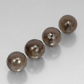 Gemas de cuarzo ahumado marrón natural de  ct, esfera / bola, VVS-VS
