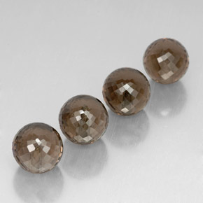 Gemas de cuarzo ahumado marrón natural de  ct, esfera / bola, VVS-VS