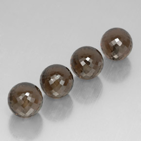 Gemas de cuarzo ahumado marrón natural de  ct, esfera / bola, VVS-VS