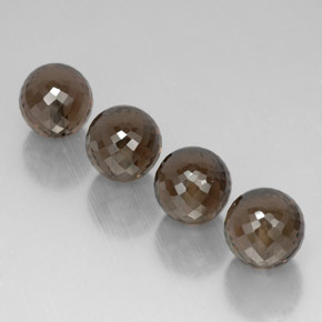 Gemas de cuarzo ahumado marrón natural de  ct, esfera / bola, VVS-VS