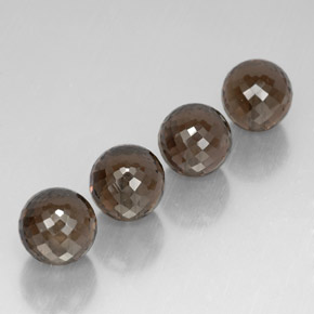 Gemas de cuarzo ahumado marrón natural de  ct, esfera / bola, VVS-VS