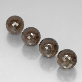 Gemas de cuarzo ahumado marrón natural de  ct, esfera / bola, VVS-VS