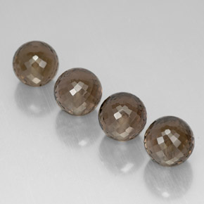 Gemas de cuarzo ahumado marrón natural de  ct, esfera / bola, VVS-VS