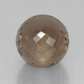 Cuarzo ahumado marrón natural de 6,68 ct, esfera / bola, VVS-VS