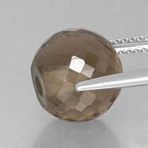 Cuarzo ahumado marrón natural de 6,68 ct, esfera / bola, VVS-VS