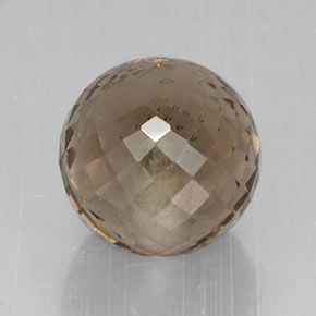 Cuarzo ahumado marrón natural de 6,91 ct, esfera / bola, VVS-VS