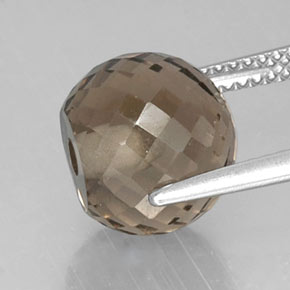 Cuarzo ahumado marrón natural de 6,91 ct, esfera / bola, VVS-VS