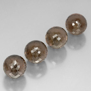 Gemas de cuarzo ahumado marrón natural de  ct, esfera / bola, VVS-VS