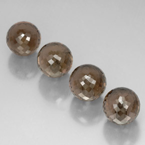 Gemas de cuarzo ahumado marrón natural de  ct, esfera / bola, VVS-VS