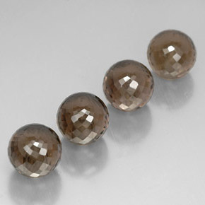 Gemas de cuarzo ahumado marrón natural de  ct, esfera / bola, VVS-VS
