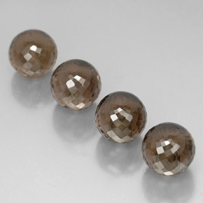 Gemas de cuarzo ahumado marrón natural de  ct, esfera / bola, VVS-VS