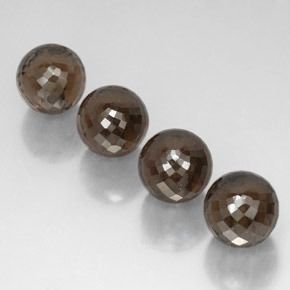 Gemas de cuarzo ahumado marrón natural de  ct, esfera / bola, VVS-VS