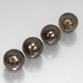 Gemas de cuarzo ahumado marrón natural de  ct, esfera / bola, VVS-VS
