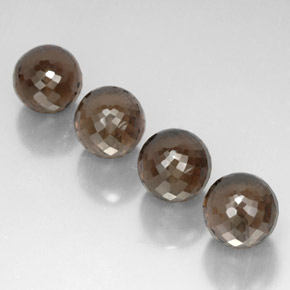 Gemas de cuarzo ahumado marrón natural de  ct, esfera / bola, VVS-VS