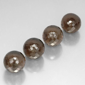 Gemas de cuarzo ahumado marrón natural de  ct, esfera / bola, VVS-VS