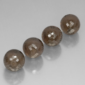 Gemas de cuarzo ahumado marrón natural de  ct, esfera / bola, VVS-VS