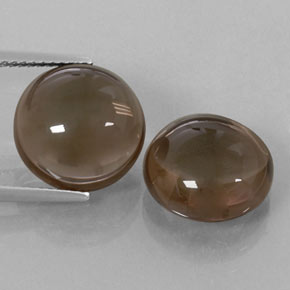 Gemas de cuarzo ahumado marrón natural de 13,17 ct, transparente, transparente / translúcido