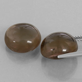 Gemas de cuarzo ahumado marrón natural de 13,17 ct, transparente, transparente / translúcido