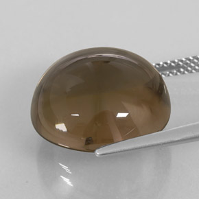 Cuarzo ahumado marrón natural de 14,58 ct, transparente, transparente / translúcido