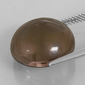 Cuarzo ahumado marrón natural de 13,14 ct, transparente, transparente / translúcido