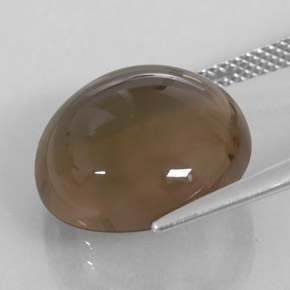 Cuarzo ahumado marrón natural de 13,12 ct, transparente, transparente / translúcido