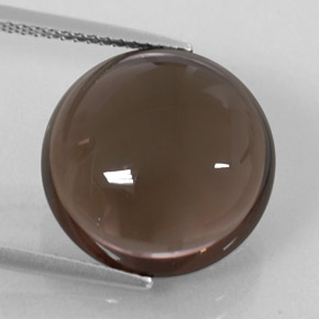 Cuarzo ahumado marrón natural de 11,38 ct, transparente, transparente / translúcido