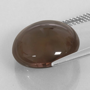 Cuarzo ahumado marrón natural de 11,38 ct, transparente, transparente / translúcido