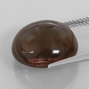 Cuarzo ahumado marrón natural de 10,96 ct, transparente, transparente / translúcido