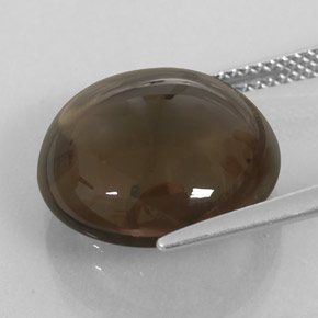 Cuarzo ahumado marrón natural de 11,68 ct, transparente, transparente / translúcido