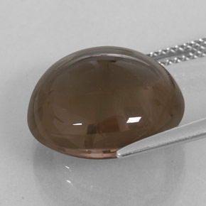 Cuarzo ahumado marrón natural de 12,05 ct, transparente, transparente / translúcido