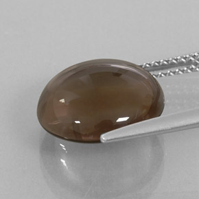 Cuarzo ahumado marrón natural de 5,65 ct, transparente, transparente / translúcido