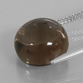 Cuarzo ahumado marrón natural de 8,96 ct, transparente, transparente / translúcido