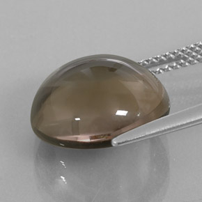 Cuarzo ahumado marrón natural de 7,76 ct, transparente, transparente / translúcido