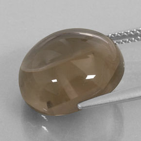 Cuarzo ahumado marrón natural de 11,52 ct, transparente, transparente / translúcido